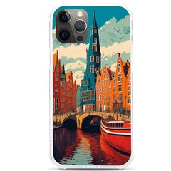 London England Bridge Europe Buildings Architecture Vintage Retro Town City Iphone 12 Pro Max Tpu Uv Print Case by Maspions
