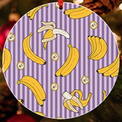 Pattern Bananas Fruit Tropical Seamless Texture Graphics Uv Print Acrylic Ornament Round by Bedest