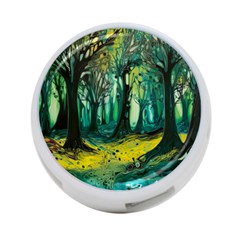 Trees Forest Mystical Forest Nature Junk Journal Landscape Nature 4-port Usb Hub (one Side) by Maspions