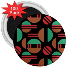 Abstract Geometric Pattern 3  Magnets (100 Pack) by Maspions