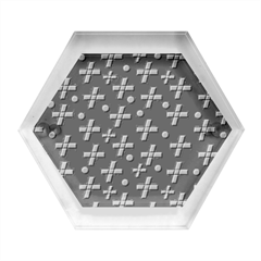 Abstract Background Cross Hashtag Hexagon Wood Jewelry Box by Maspions