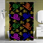 Pattern-repetition-snail-blue Shower Curtain 48  x 72  (Small)  Curtain(48  X 72 )
