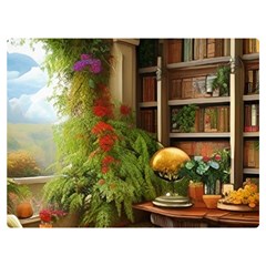 Room Interior Library Books Bookshelves Reading Literature Study Fiction Old Manor Book Nook Reading Two Sides Premium Plush Fleece Blanket (baby Size) by Posterlux