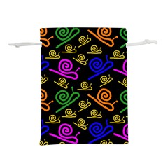 Pattern Repetition Snail Blue Lightweight Drawstring Pouch (l) by Maspions