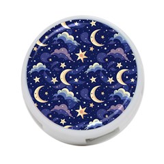 Night Moon Seamless 4-port Usb Hub (two Sides) by Maspions