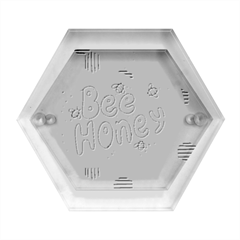 Bee Honey Honeycomb Hexagon Hexagon Wood Jewelry Box by Maspions