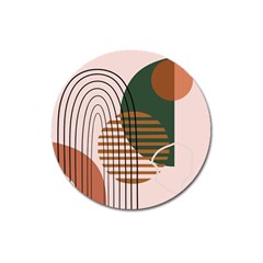 Line Forms Art Drawing Background Magnet 3  (round) by Maspions