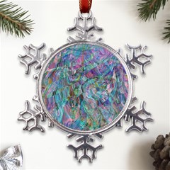 Blend  Metal Large Snowflake Ornament by kaleidomarblingart