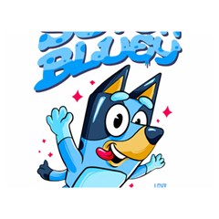 Super Bluey Two Sides Premium Plush Fleece Blanket (baby Size) by avitendut