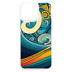 Waves Ocean Sea Abstract Whimsical Art Iphone 15 Plus Tpu Uv Print Case by Maspions
