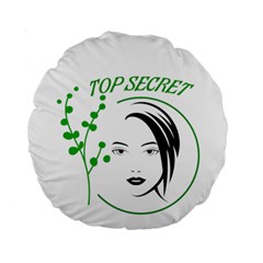 Top Secret  Standard 15  Premium Flano Round Cushions by Raju