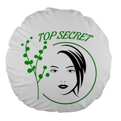 Top Secret  Large 18  Premium Flano Round Cushions by Raju