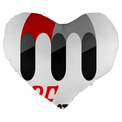 Be Strong  Large 19  Premium Flano Heart Shape Cushions by Raju