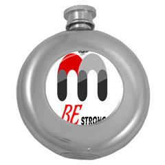 Be Strong Round Hip Flask (5 Oz) by Raju