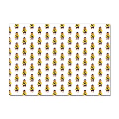 Teddy Pattern Crystal Sticker (a4) by designsbymallika