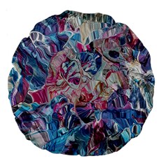 Three Layers Blend Module 1-5 Liquify Large 18  Premium Flano Round Cushions by kaleidomarblingart