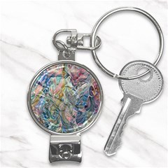 Abstract Flows Nail Clippers Key Chain by kaleidomarblingart
