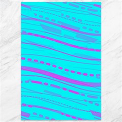Wave Stripe Pattern Design Aqua Canvas 12  X 18  by Ndabl3x