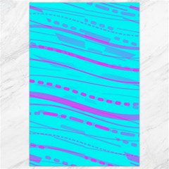 Wave Stripe Pattern Design Aqua Canvas 24  X 36  by Ndabl3x