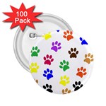 Pawprints Paw Prints Paw Animal 2.25  Buttons (100 pack)  Front