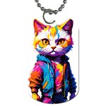 Wild cat Dog Tag (One Side) Front