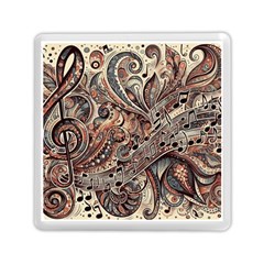 Paisley Print Musical Notes5 Memory Card Reader (square) by RiverRootz