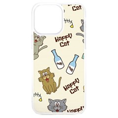 Happy Cats Pattern Background Iphone 15 Plus Tpu Uv Print Case by Grandong