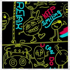 Keep Smiling Doodle Canvas 16  X 16  by Cemarart