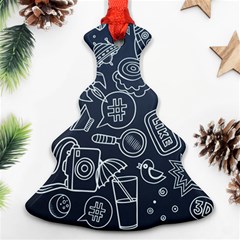 Internet Planet Drink Computer Christmas Tree Ornament (two Sides) by Proyonanggan