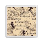 Musical Swirls Ladies Memory Card Reader (Square) Front