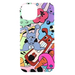 Graffiti Monster Street Theme Iphone 15 Black Uv Print Pc Hardshell Case by Bedest