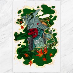 Armor Japan Maple Leaves Samurai Mask Cut Canvas 12  X 18  by Ndabl3x