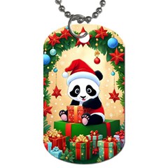 Schwarz Pandaweihnachten300dpi Dog Tag (two Sides) by 2607694b