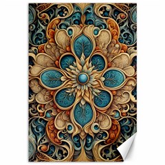 Dunkelbraun Pattern 1 Canvas 12  X 18  by 2607694c