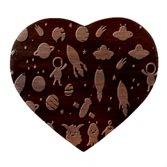 Big Set Cute Astronauts Space Planets Stars Aliens Rockets Ufo Constellations Satellite Moon Rover V Heart Wood Jewelry Box by Bedest