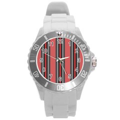 Altrosa Rosa Grau Streifen Round Plastic Sport Watch (l) by 2607694c