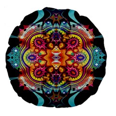 Abstrakte Blume Large 18  Premium Flano Round Cushions by 2607694c
