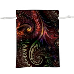 Fractal  Lightweight Drawstring Pouch (xl) by 2607694c