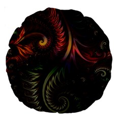 Fractal Large 18  Premium Round Cushions by 2607694c