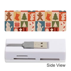 Cute Christmas Seamless Pattern Vector  - Memory Card Reader (stick) by Ket1n9