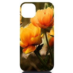 Yellow Butterfly Flower Iphone 14 Plus Black Uv Print Case by Azkajaya