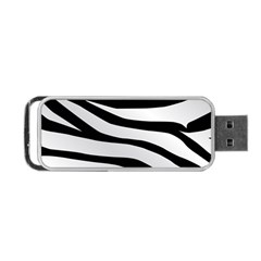 White Tiger Skin Portable Usb Flash (two Sides) by Ket1n9