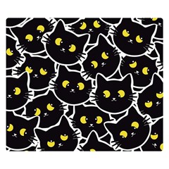 Cat Pattern Pet Drawing Eyes Premium Plush Fleece Blanket (small) by Loisa77