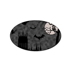 Halloween Background Halloween Scene Sticker Oval (10 Pack) by Ket1n9