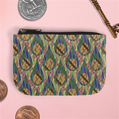 Tribal Background Boho Batik Mini Coin Purse by anzea