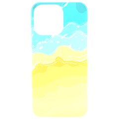 Abstract Background Beach Coast Iphone 15 Pro Max Black Uv Print Pc Hardshell Case by anzea