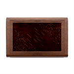 Illustrations Space Purple Wood Oval USB Flash Drive Box