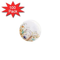Flower Blau 1  Mini Magnets (100 Pack)  by 2607694c