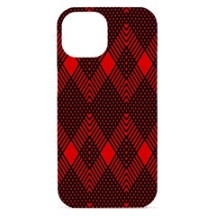 Pattern Red Black, Iphone 15 Black Uv Print Pc Hardshell Case by 2607694c