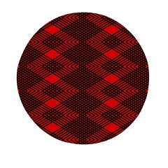 Pattern Rot Schwarz Mini Round Pill Box (pack Of 3) by dedoma